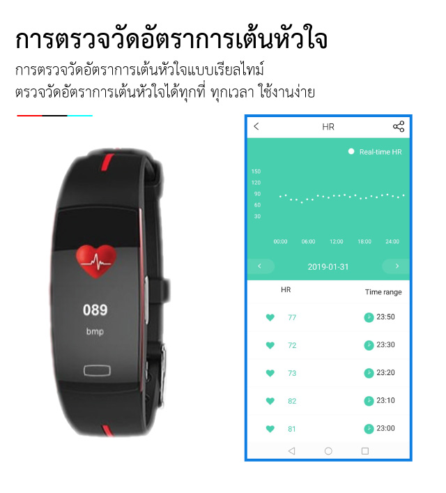 XFit Pro นาฬิกาวัดความดันโลหิตอัจฉริยะ